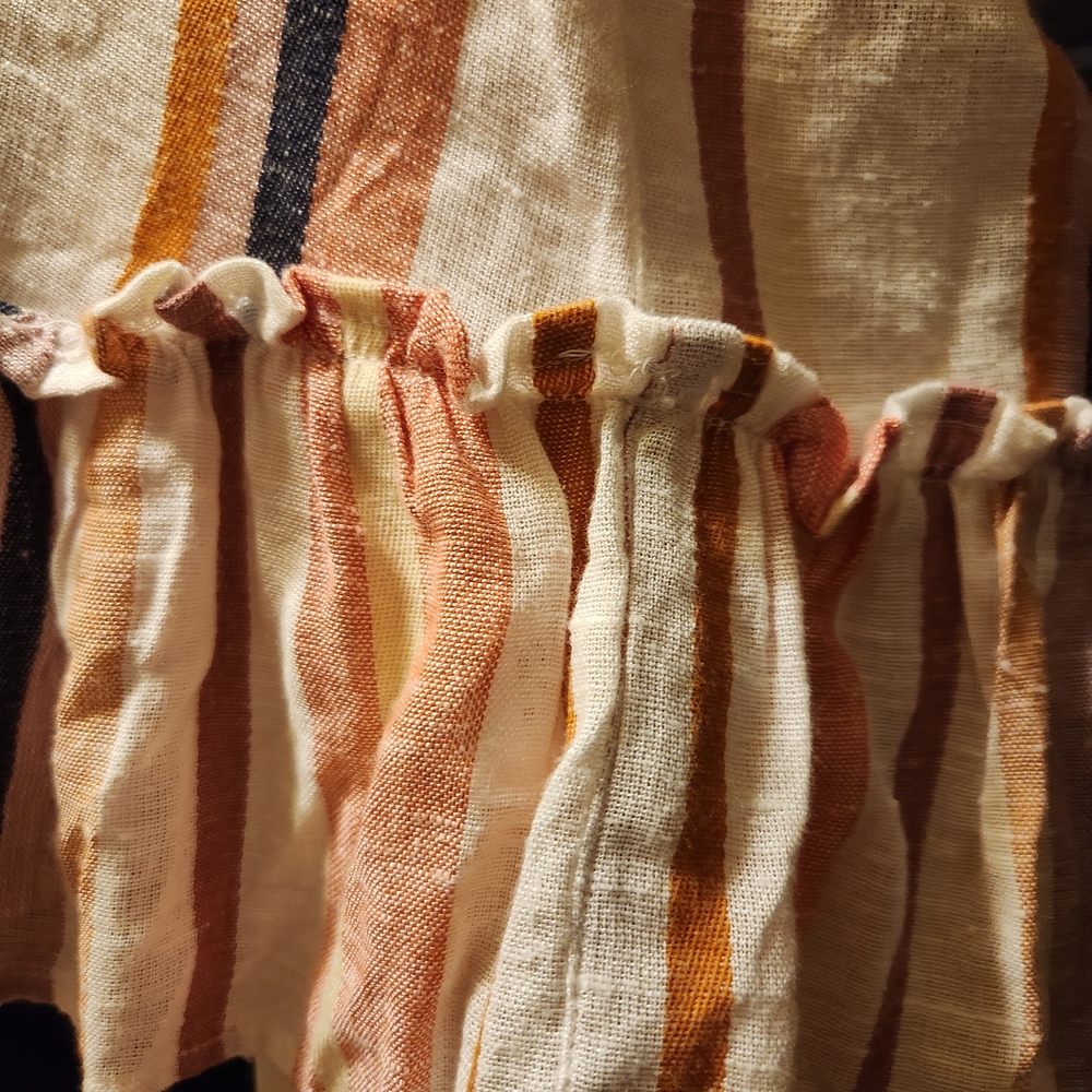 Miami Multicolor Striped Lace-Up Blouse - Picture 3 of 5